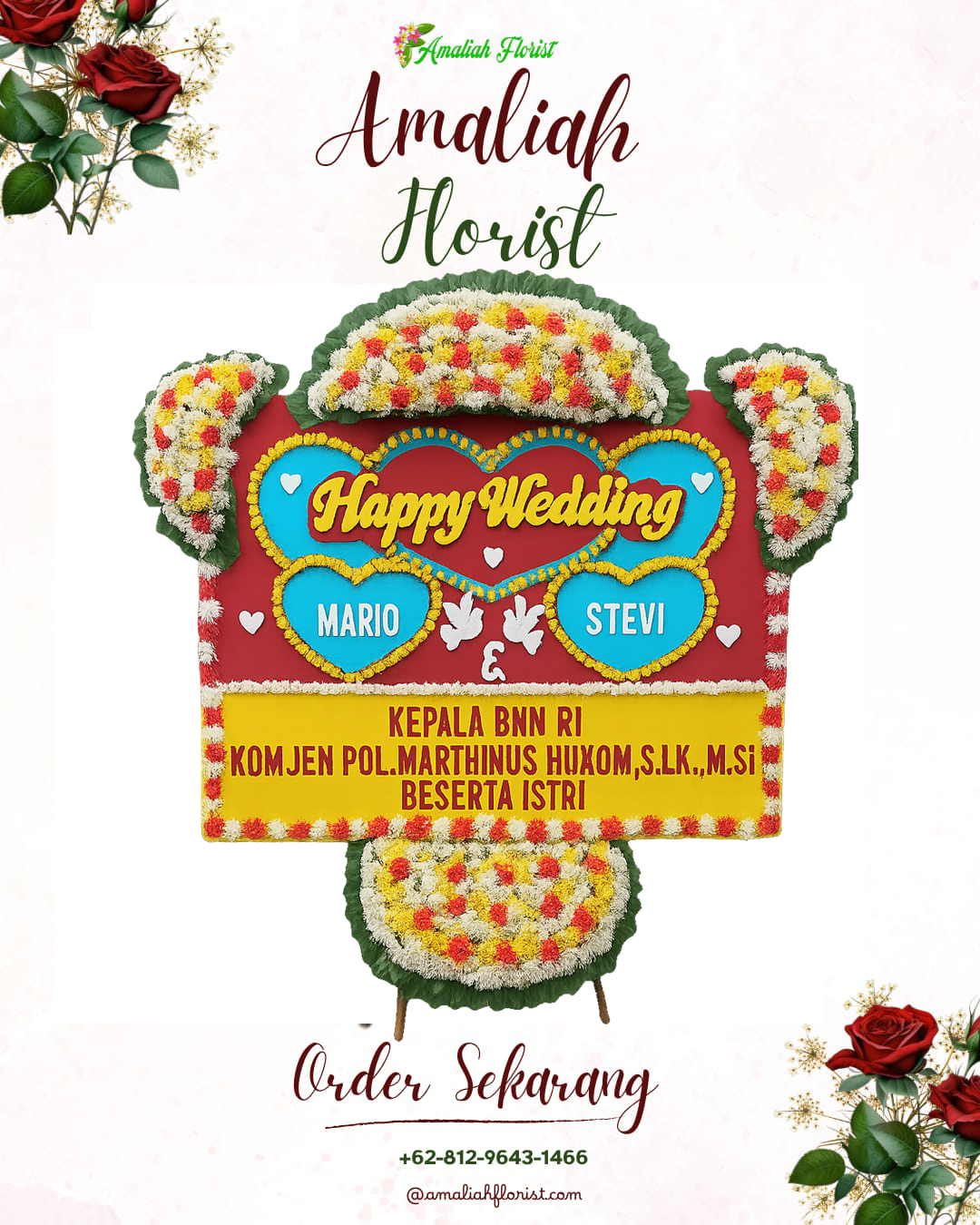 Papan Bunga Pernikahan Pakal